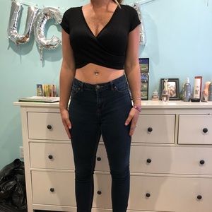 Black crop top